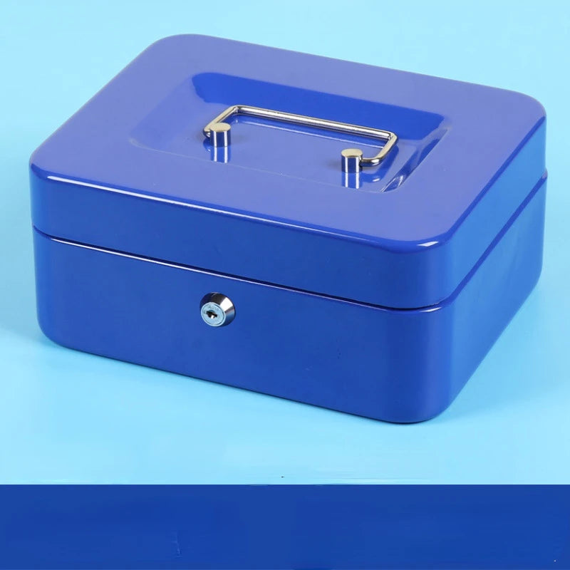 2025 New Practical Petty Cash Money Box with Keys Stainless Steel Security Lock Lockable Safe Small Fit for House Decoration