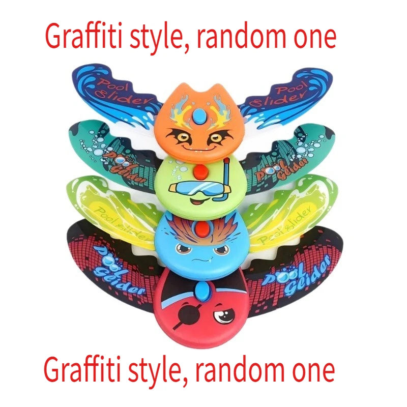 Hydrodynamic Manta Rays Water Splashing Toy Press Forward Beach Pool Swimming Fish Model