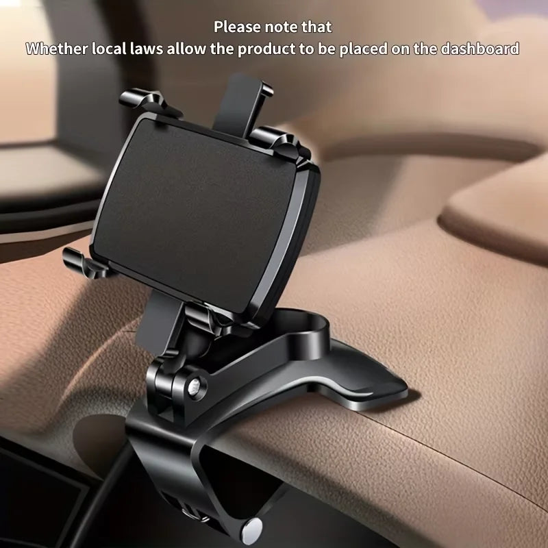 Supporto per cellulare da auto rotante 360°, compatibile 4‑7 pollici