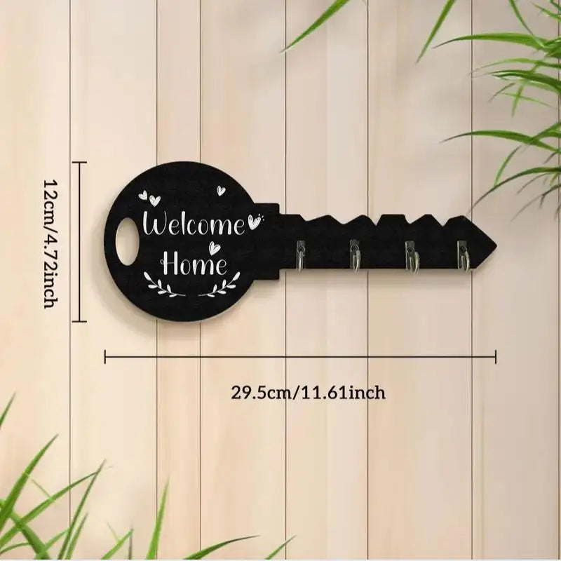 Portachiavi da Parete in Legno Stile Boho con Mensola Salvaspazio –…