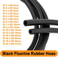 1/2/5m Black Fluorine Rubber Tube 2mm - 25mm Wear-resistant Corrosion Resistant High Temperature FKM Vitons Petrol Diesel Hose