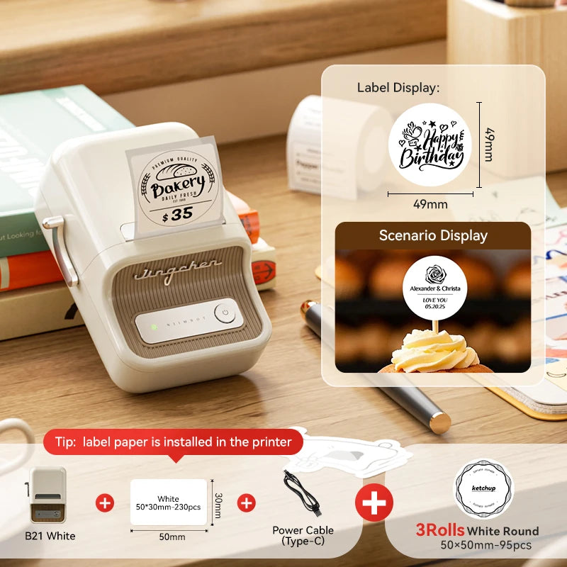 Stampante termica B21: etichette wireless per abbigliamento, gioielli e…