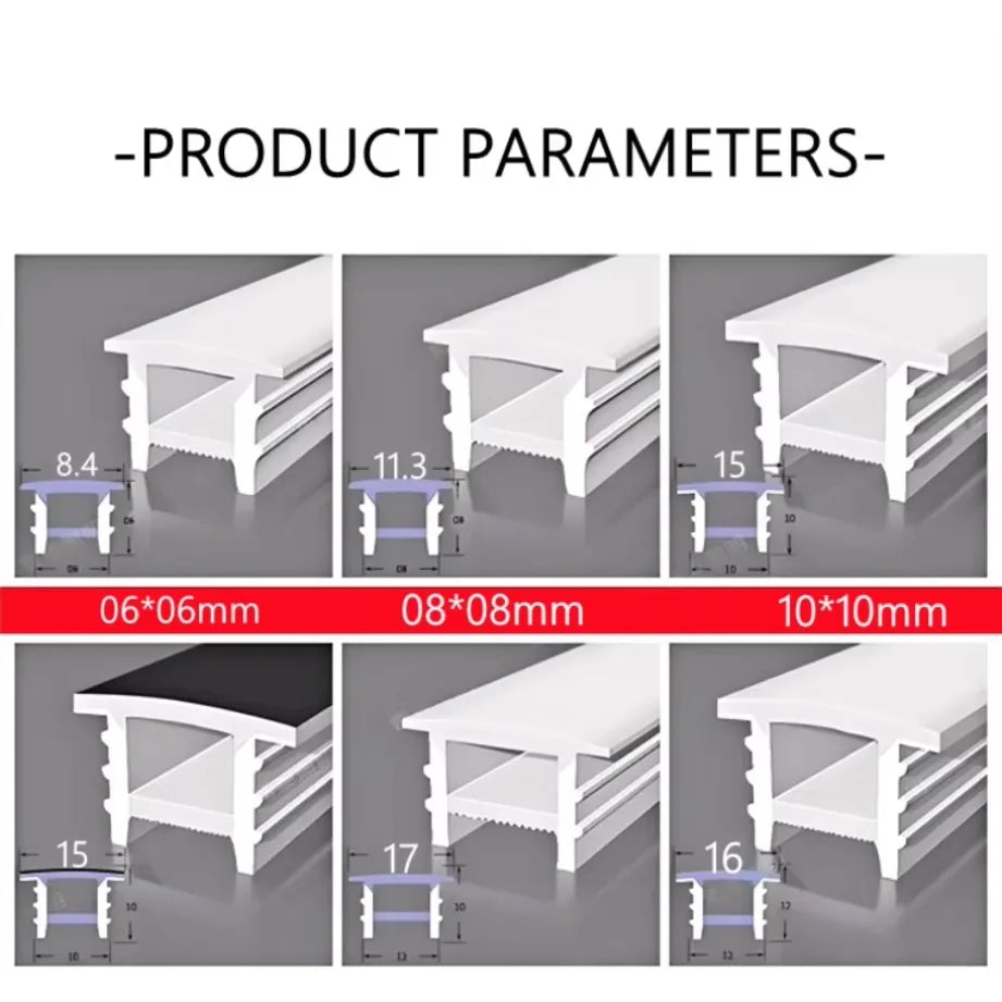 Tubo silicone bianco flessibile per LED neon, IP65, WS2811/WS2812B