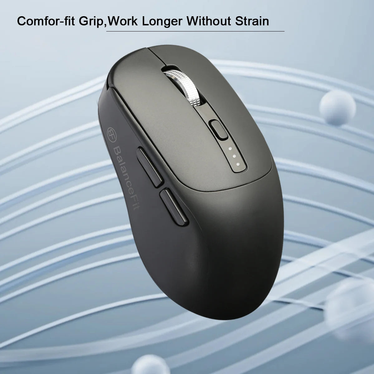 Wireless Mouse Bluetooth Compatible 5.2 USB 2.4Ghz Mice Ergonomic Wireless Office Mouse for iPad MacBook Tablet Laptop Computer