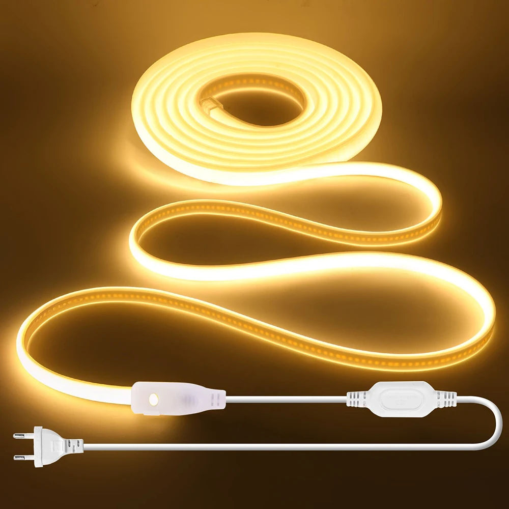 Striscia LED Neon COB dimmer 220 V, 3000‑6000 K, impermeabile, da 0,5 a 30 m