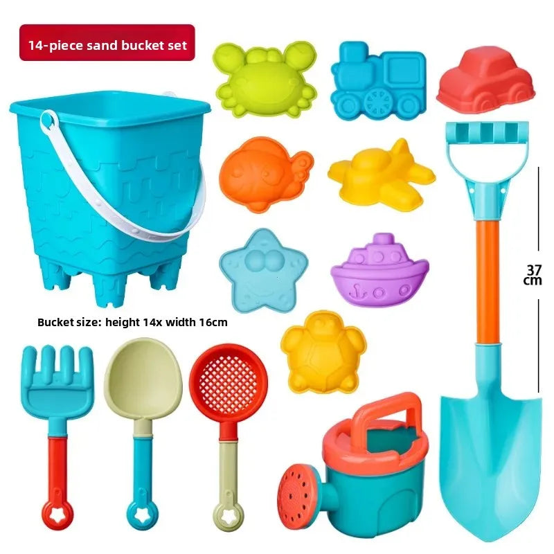 Set da 14/16 Giocattoli da Spiaggia per Bambini – Secchiello, Paletta e…