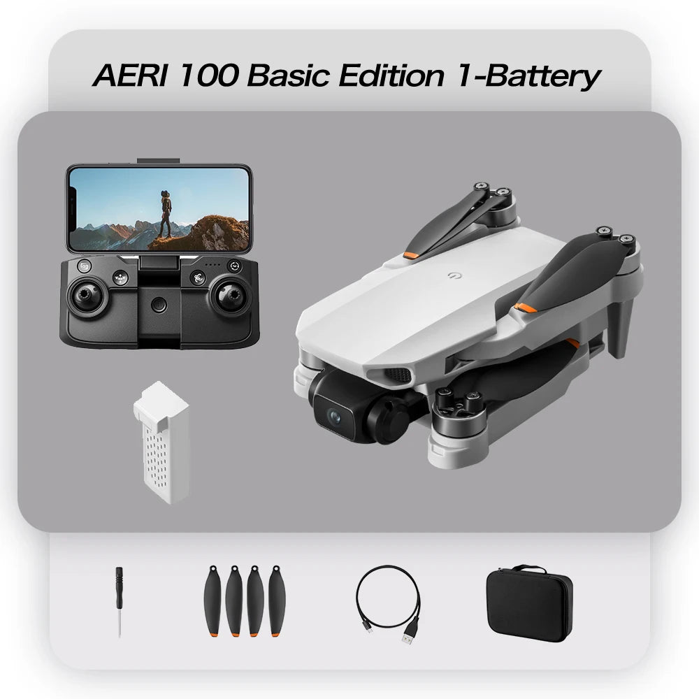 Drone Quadricottero Aeri100 con Telecamera 8K HD, WiFi FPV, Evitamento Ostacoli