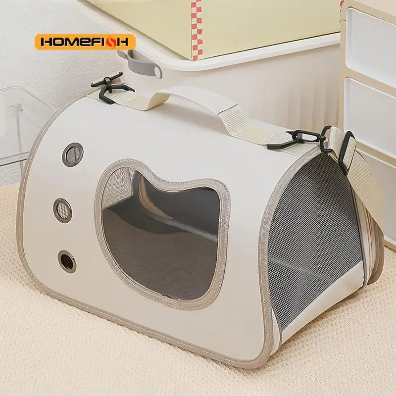 Borsa porta animali pieghevole per cani e gatti piccoli, traspirante e comoda