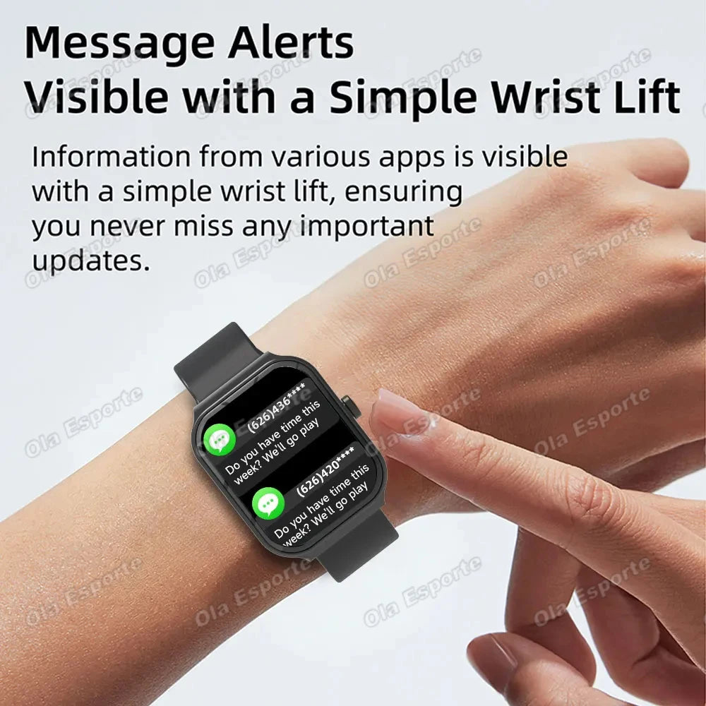 Smartwatch 2.01'' Waterproof Fitness con Monitor Cardiaco e Chiamate