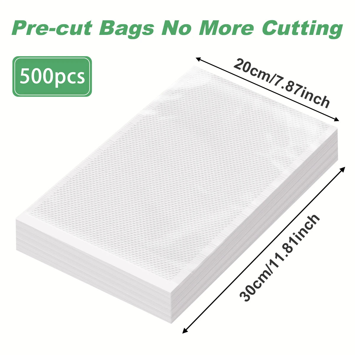 Vacuum Sealer Bags, Food Storage Pouches, Freshness Preservation for Kitchen, Compatible with Vacuum Sealer Machine Accessories