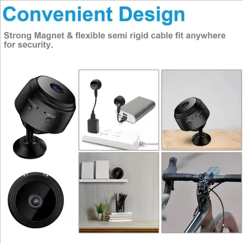 Mini Camera Wi‑Fi HD 720p con batteria – Monitoraggio remoto per casa…