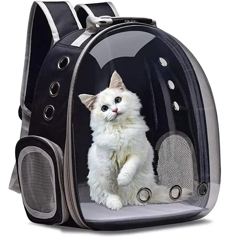 Sac à dos de transport portable et transparent pour chat, sac à dos respirant à bulle pour animaux de compagnie, capsule de voyage pour petits animaux, chiots et chatons