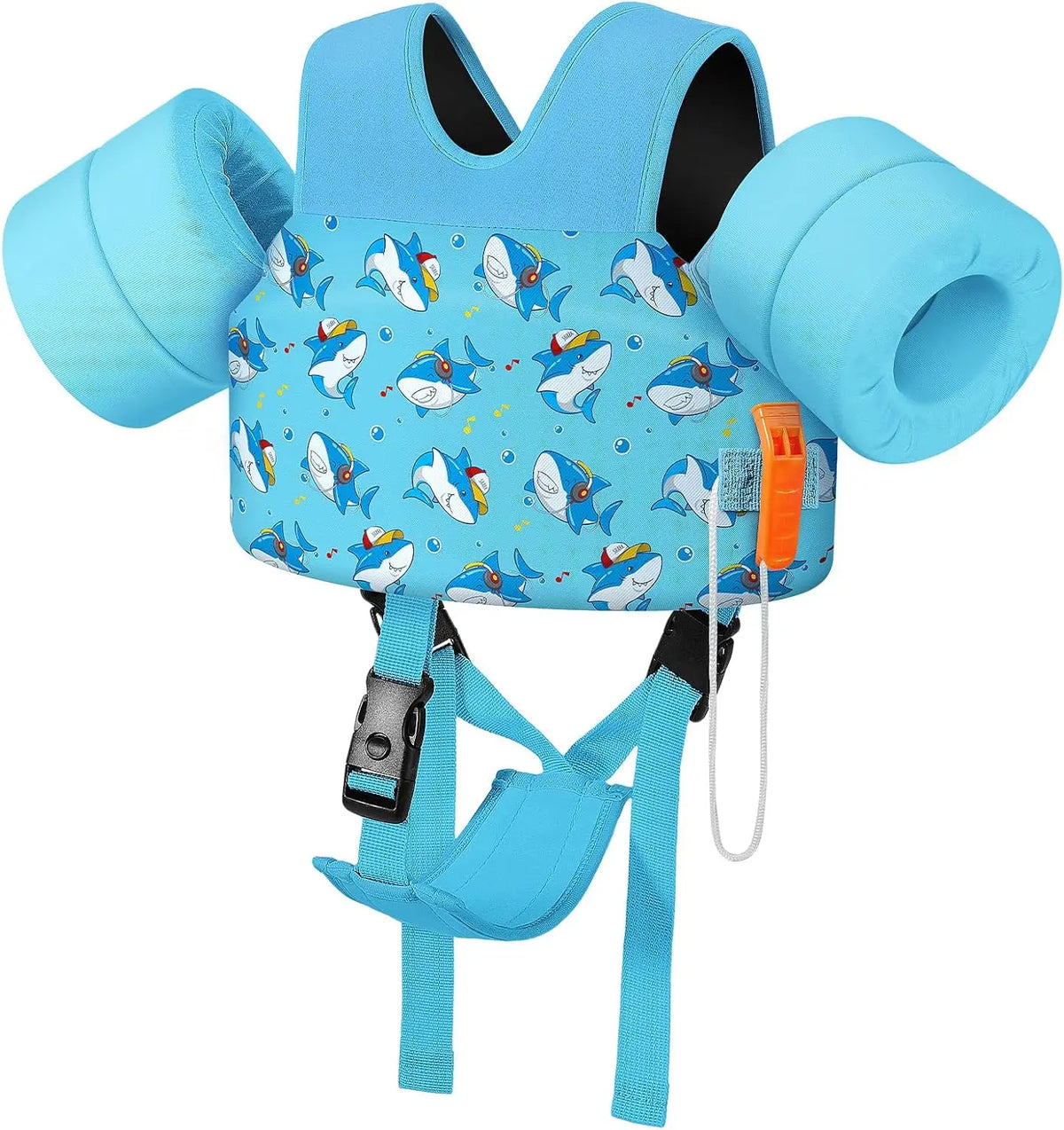 Gilet de sauvetage pour enfants 15-30 lb avec brassards cartoon et sangle…