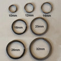 2PCS/lot Titanium TC4 Ti Round Metal Keyring EDC Split Key Ring Key Chain 10mm/12mm/14mm/18mm/25mm/28mm/32mm FW136