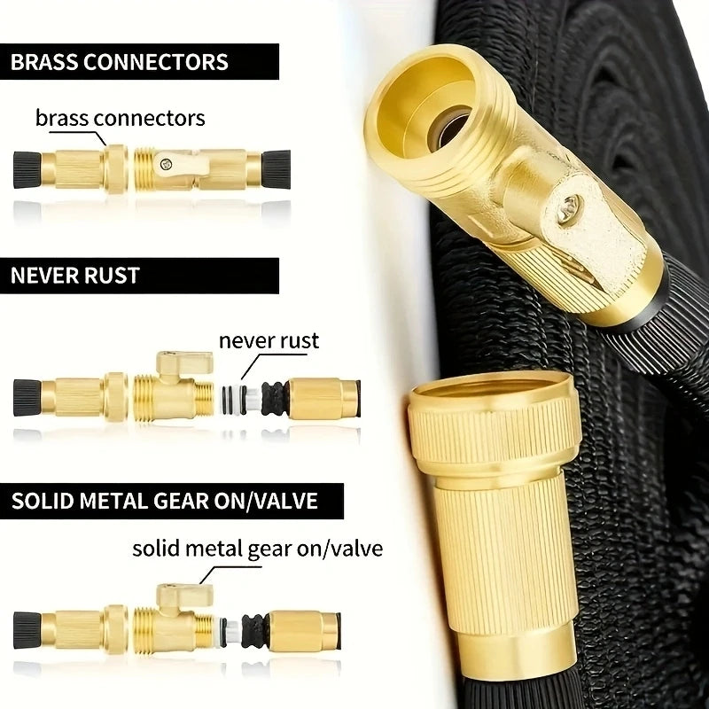 Tubo da Giardino Espandibile 3/4" - Flessibile, Anti UV, 25‑100 piedi