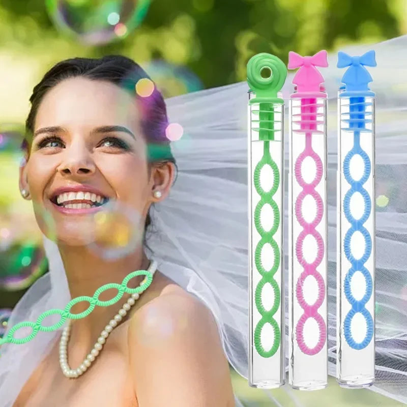 Bottiglie di sapone per bolle con bacchetta a 5 fori – set da 10-100 pezzi
