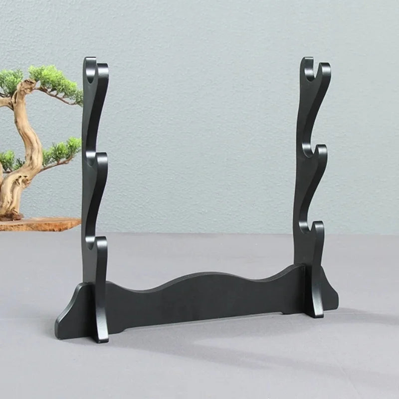 Porta Katana a 3 livelli in legno – supporto da pavimento per spade, sabre e…