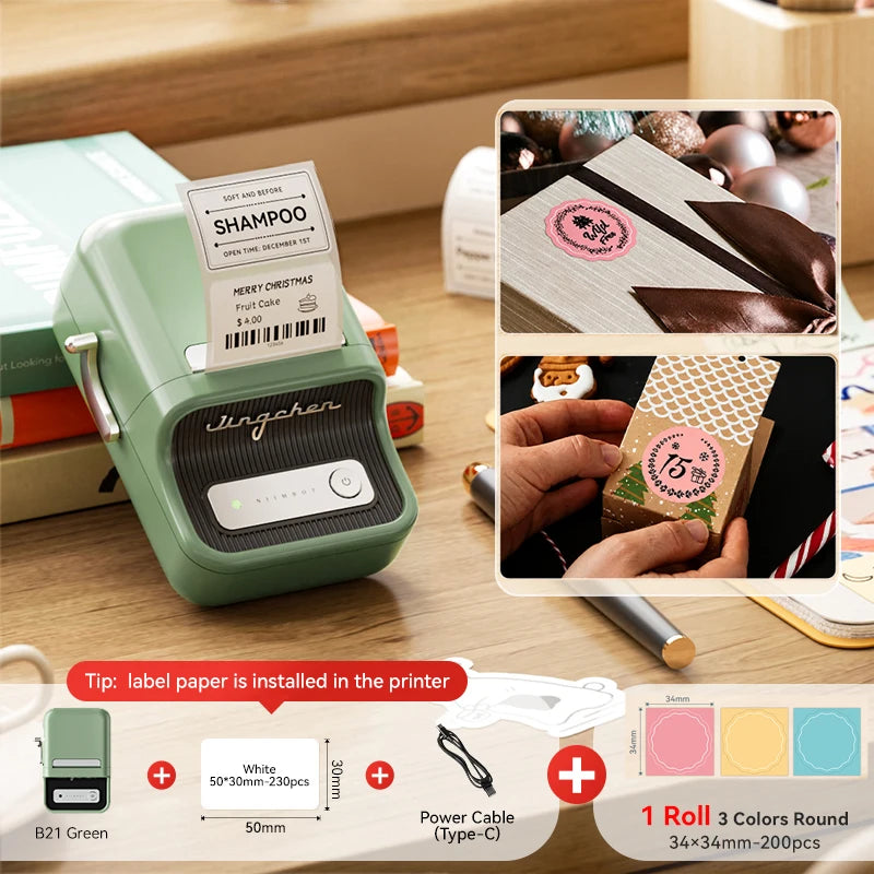 Stampante termica mini portatile – Etichette adesive Bluetooth 20‑50 mm