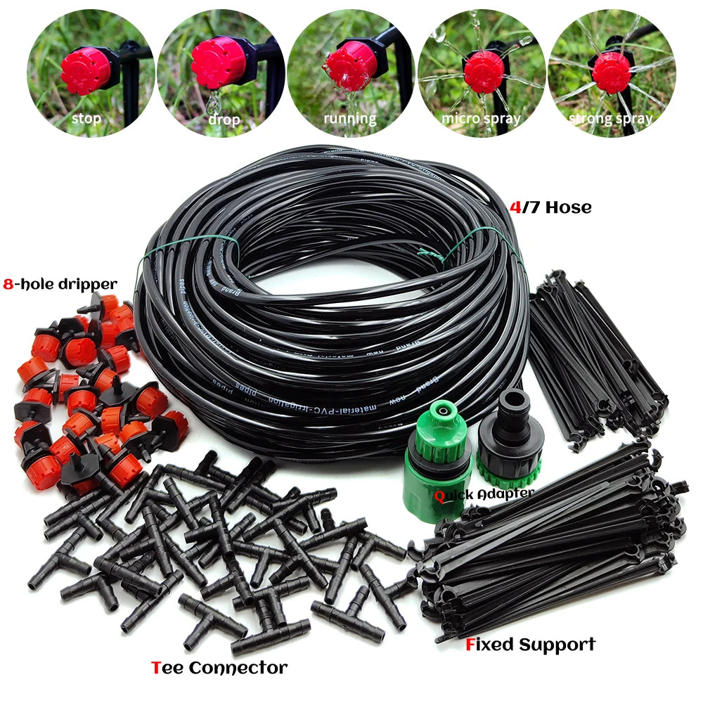 Kit Sistema di Irrigazione a Goccia Fai-da-Te per Serra e Giardino