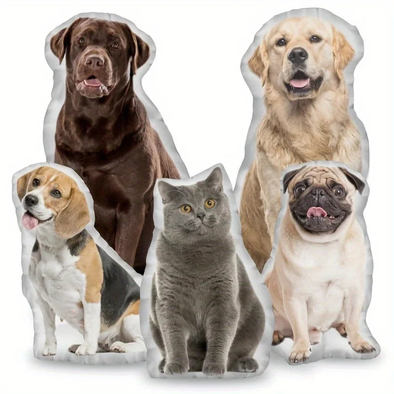 Cuscino per Animali Personalizzato con Foto – Immagine 3D su Entrambe le Facce