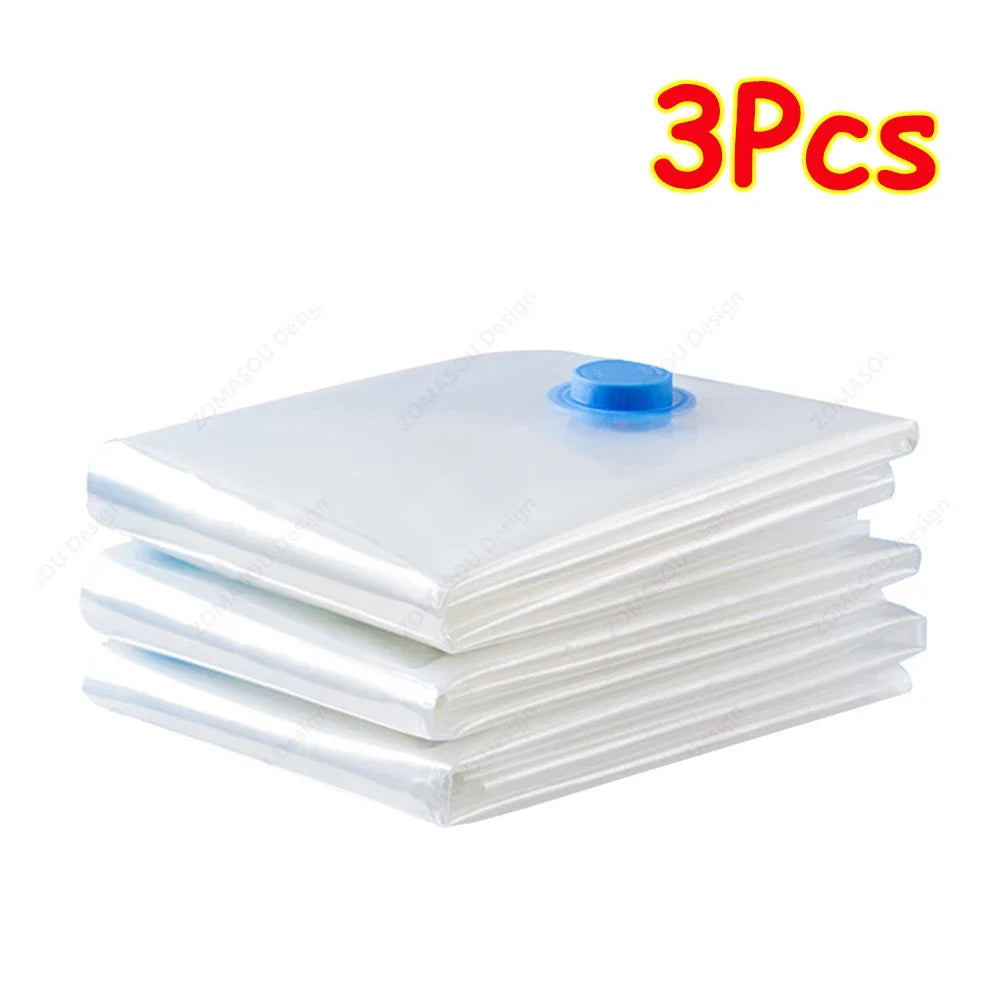 vacuum storage bags set 1-24 pcs, folding organizer for clothes & bedding