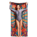 HiTurbo Microfiber Quick Drying Beach Towels , Ultra Lightweight, Fast-drying Super Absorbent Bohemian Printing