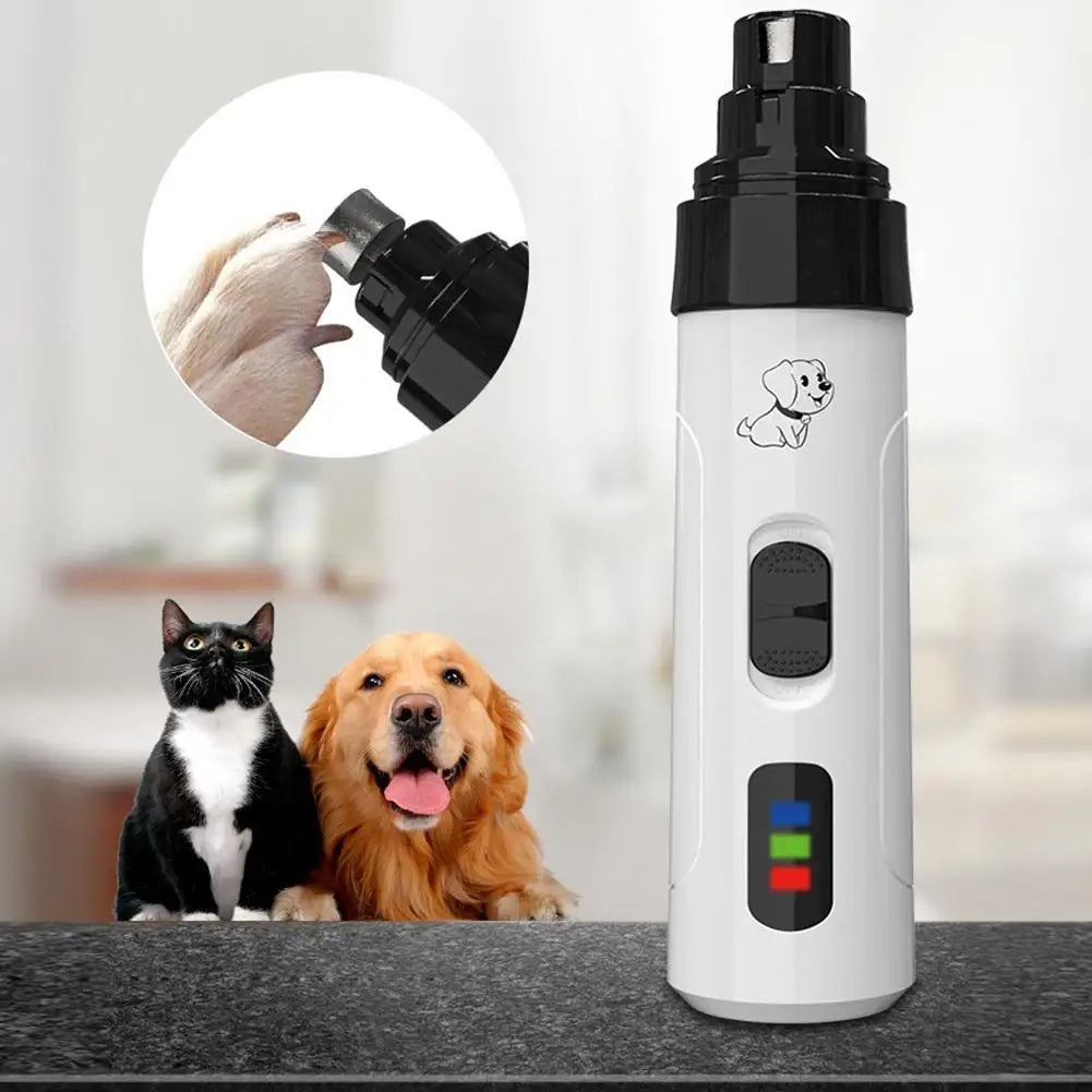 Molino elettrico silenzioso per unghie di cani e gatti, ricaricabile USB