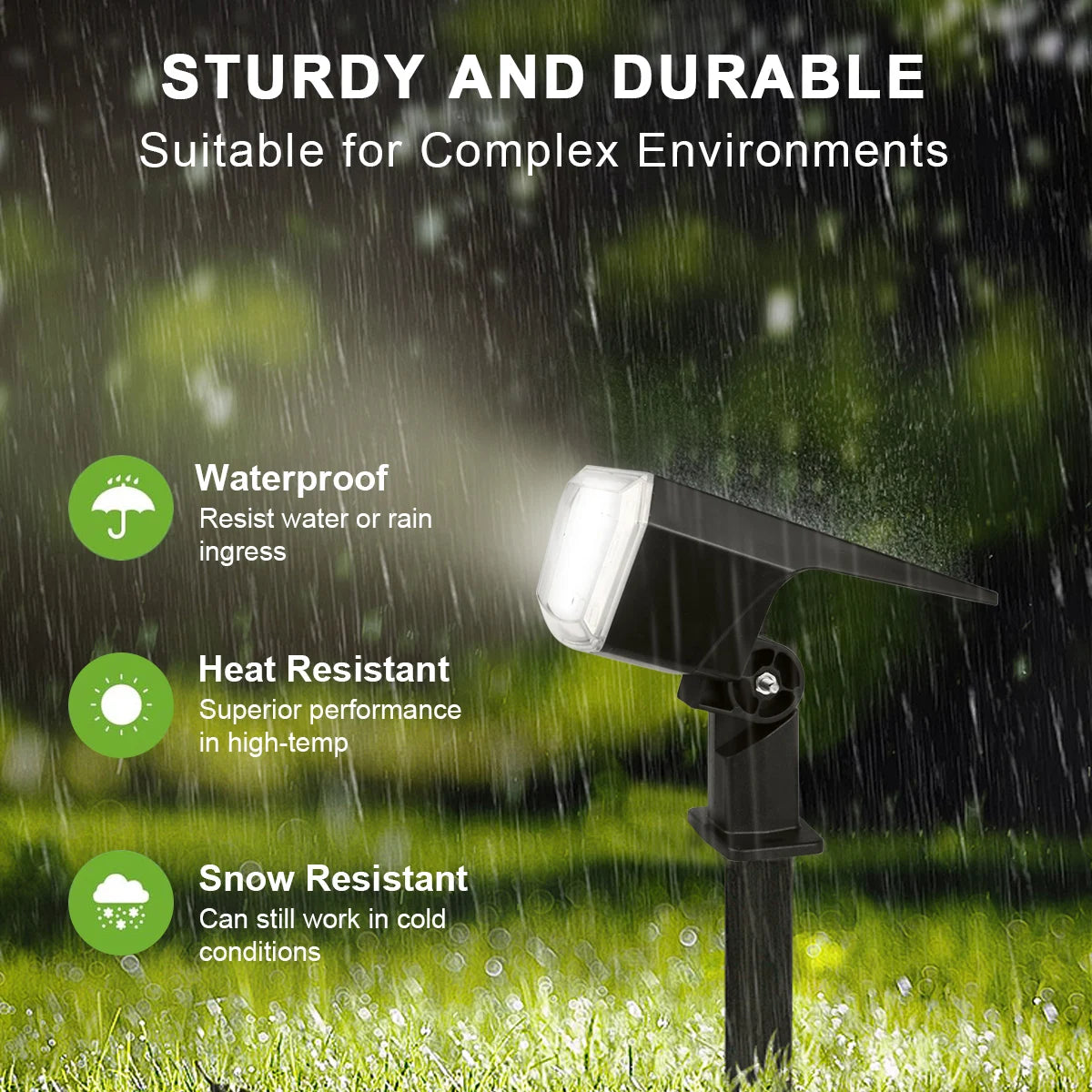 Lampada LED Solare da Giardino 1200 mAh, IP65, 3 Modalità