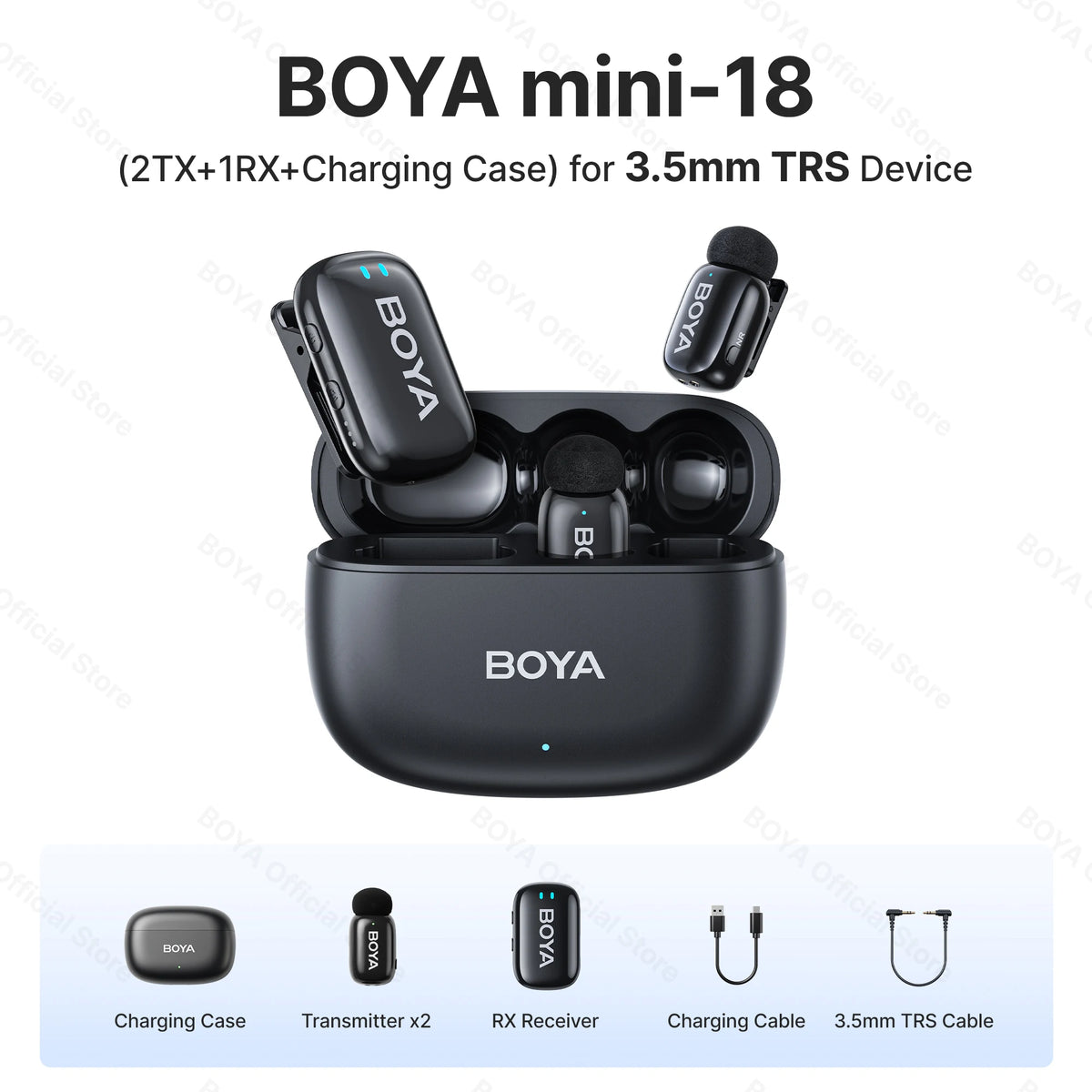 Microfono Lavalier Wireless 2.4 GHz per iPhone, iPad e Android Type‑C