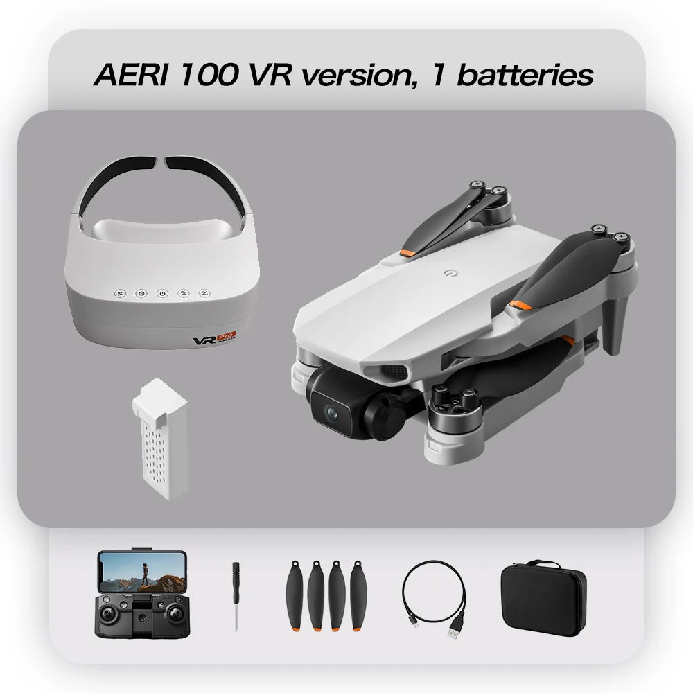 Drone Quadricottero Aeri100 con Telecamera 8K HD, WiFi FPV, Evitamento Ostacoli