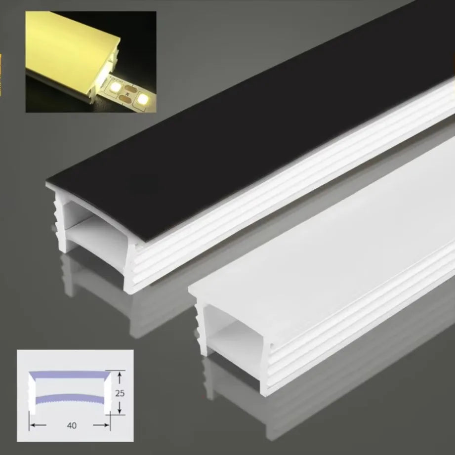 Tubo silicone bianco flessibile per LED neon, IP65, WS2811/WS2812B