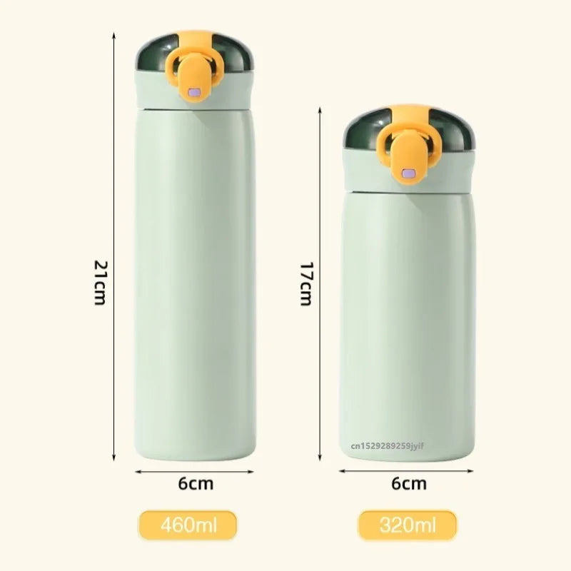 Borraccia termica in acciaio inox 320/460 ml per bambini con cannuccia