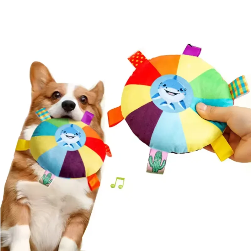Palla Interattiva per Cani con Campanellino e Maniglie Colorate - Gioco Morbido…