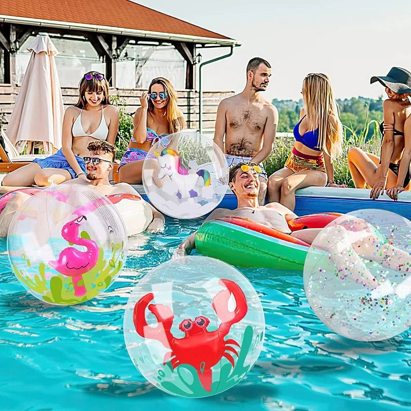 Rooxin Unicorn Swimming Pool Party Inflatable Beach Ball Pool Float Swimming Ring Summer Water Play Pool Party Accessories