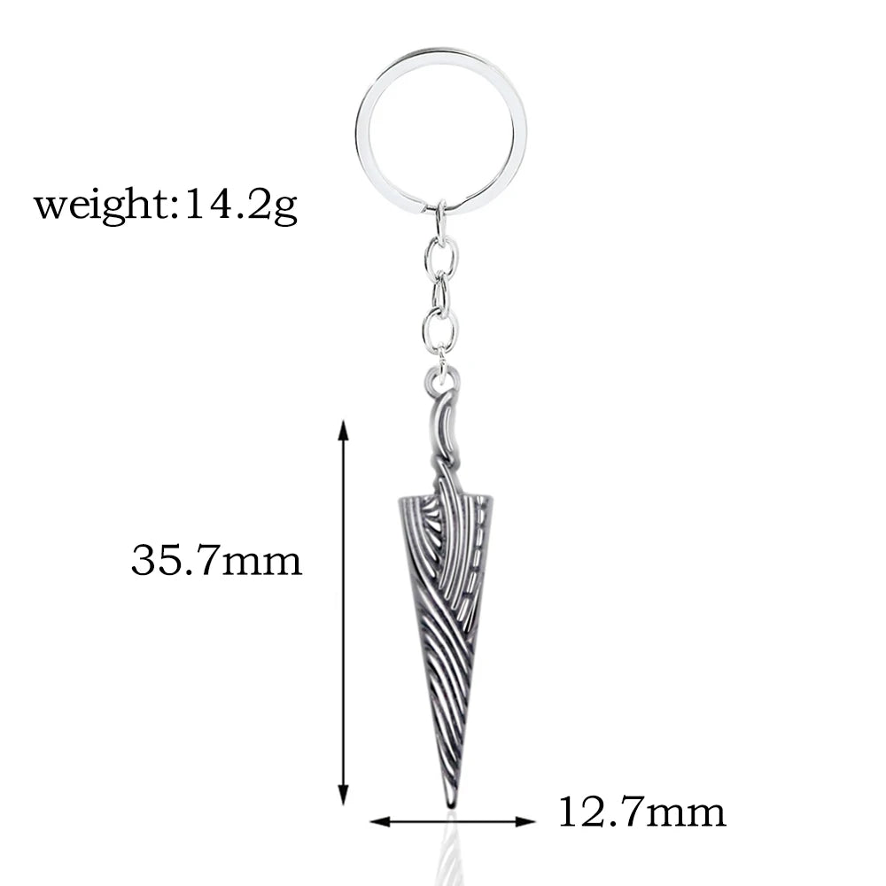 Game Hollow Knight Bone Nail Logo Keychain Necklace Jewelry Gift For Women Men Game Fans Alloy Metal Trinket Wholesale