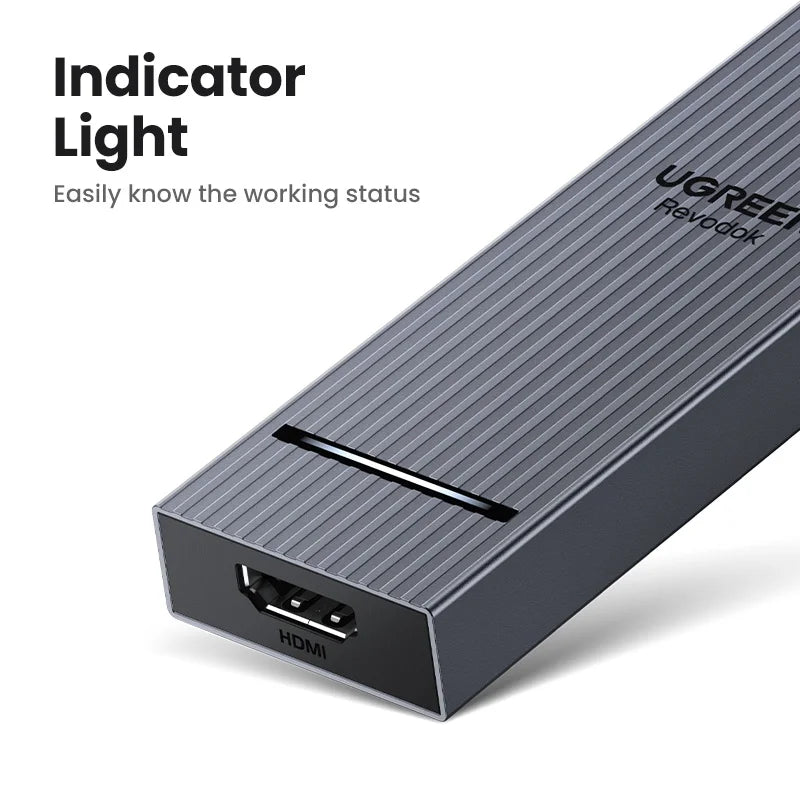 Hub USB-C 6 in 1 10 Gbps con HDMI 4K 60 Hz e ricarica PD 100 W