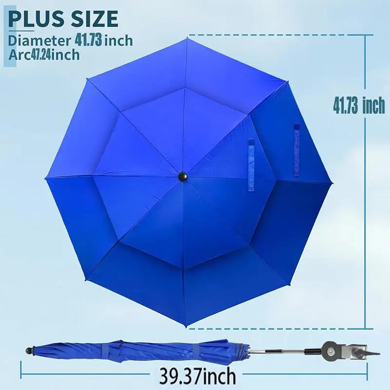 Adjustable Beach Chair Umbrella Outdoor Lightweight Clamp-on Umbrella Multi-functional Stroller Umbrella Wheelchair Stroller