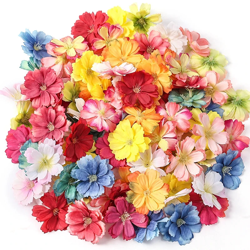30Pcs Artificial Flowers Rose Head For Home Decor Marriage Wedding Decoration Fake Flowers DIY Craft Wreath Accessories