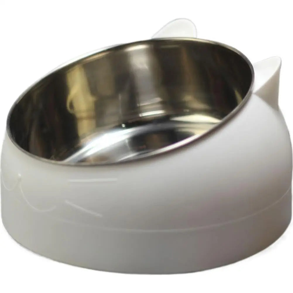 Ciotola per Gatto in Acciaio Inox Inclinata 15°, Base Antiscivolo e Design…