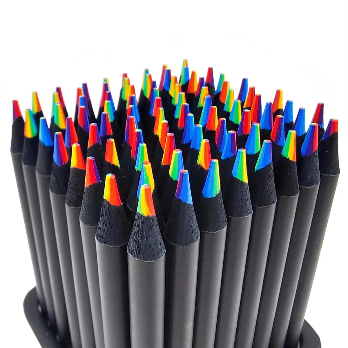 Set da 12 matite colorate arcobaleno 7 colori per disegno e pittura su legno