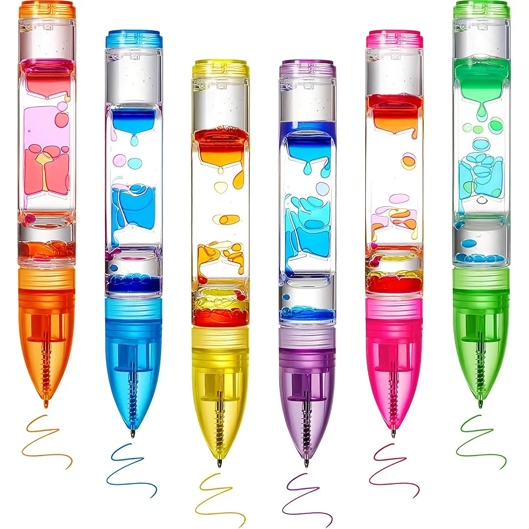 Penna a sfera retrattile Liquid Motion – 6 colori, scrittura fluida e…