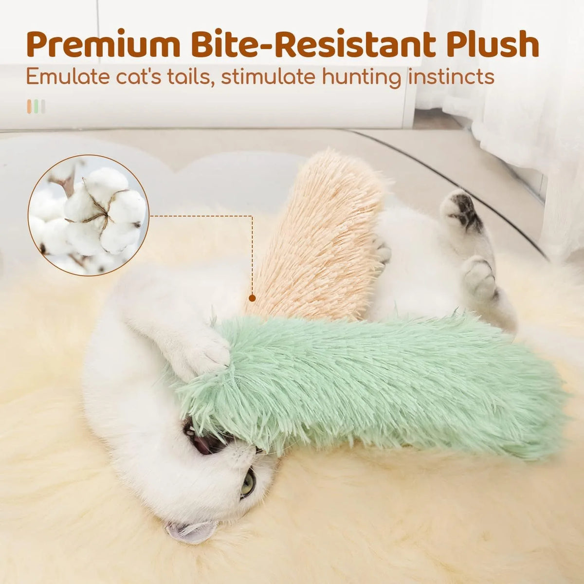Giochi per Gatti Plush con Catnip - Giocattolo Masticabile Interattivo