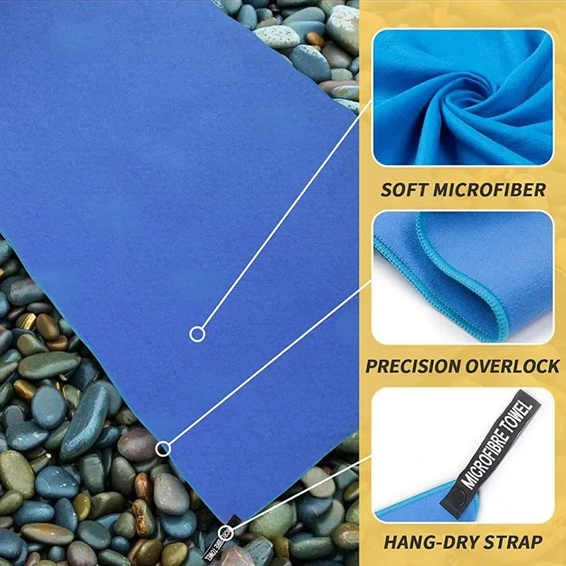 Quick-Drying Sports Towel 40x80/50x110cm Blue Grey Green Orange Swimming Gym Fitness Camping Running Beach Washcloth Towels