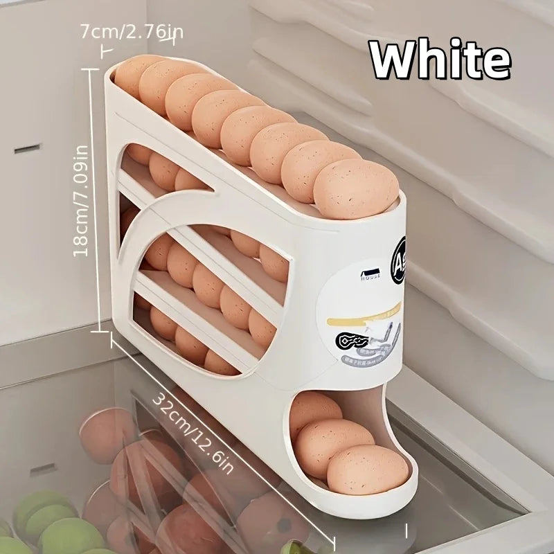 Porta uova refrigeratore con dispenser automatico a rotazione, capacità grande