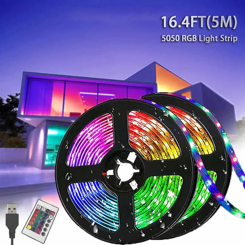 Striscia LED RGB 5 m con USB – Illuminazione TV, Gaming e Party
