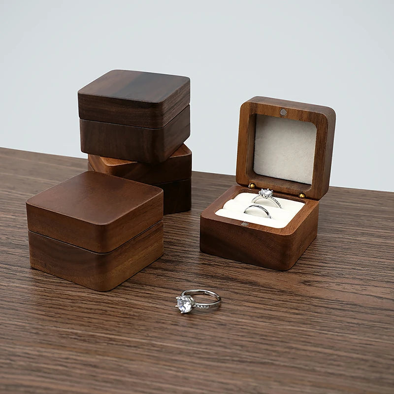 Scatola in legno per gioielli, anelli e orecchini – confezione regalo