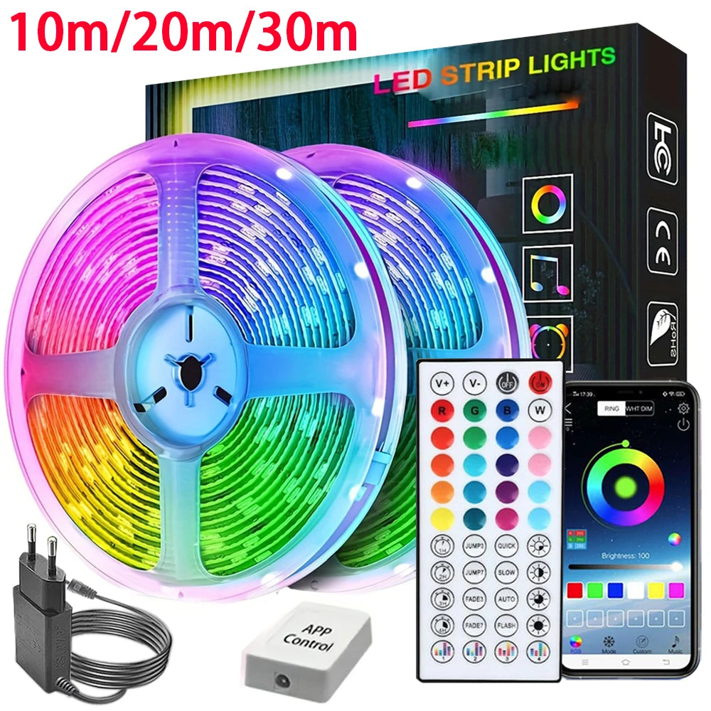 Striscia LED RGB 10-30m con sincronizzazione musica – Controllo app e…