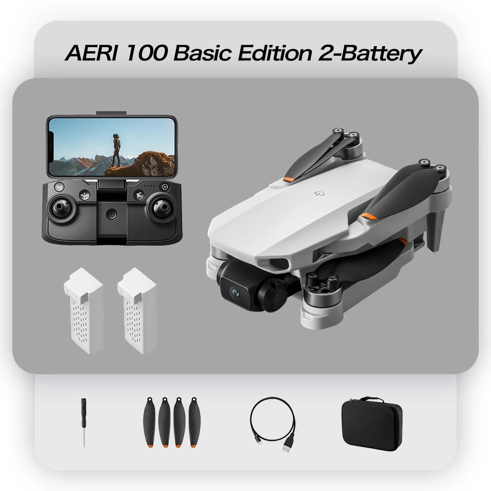 Drone Quadricottero Aeri100 con Telecamera 8K HD, WiFi FPV, Evitamento Ostacoli