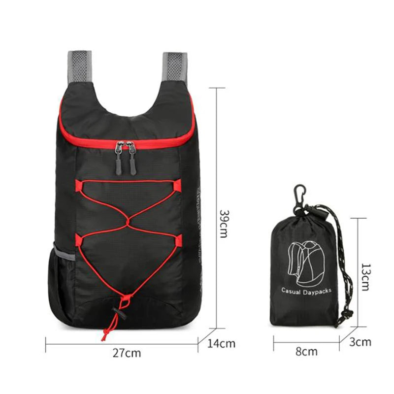 Sac à dos de randonnée pliable imperméable 20L léger et compact
