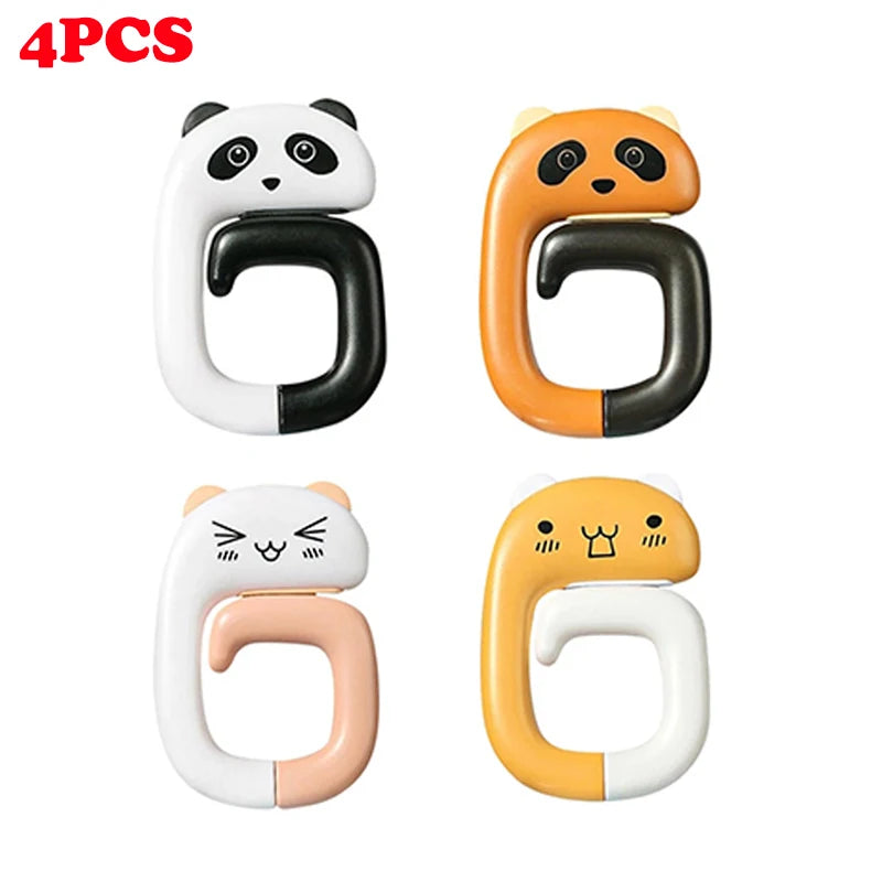 Gancio Portatile per Borsa e Accessori – Animale, Plastica, 4 Colorazioni